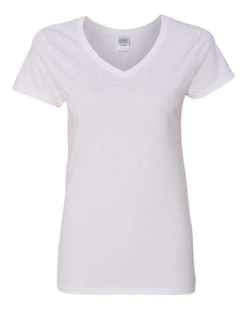 Gildan Heavy Cotton™ Women’s V-Neck T-Shirt 5V00L - Dresses Max