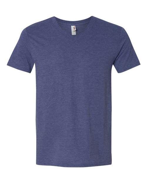 Anvil Triblend V-Neck T-Shirt 6752 - Dresses Max