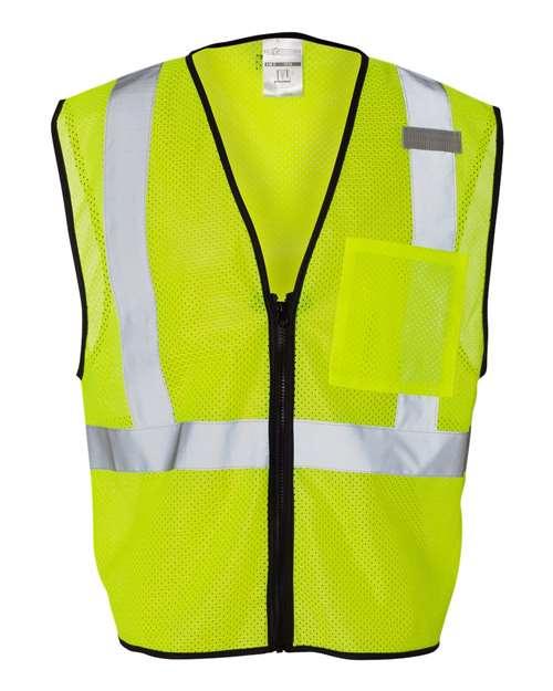 Kishigo Single Pocket Zipper Mesh Class 2 Vest 1519-1520 - Dresses Max