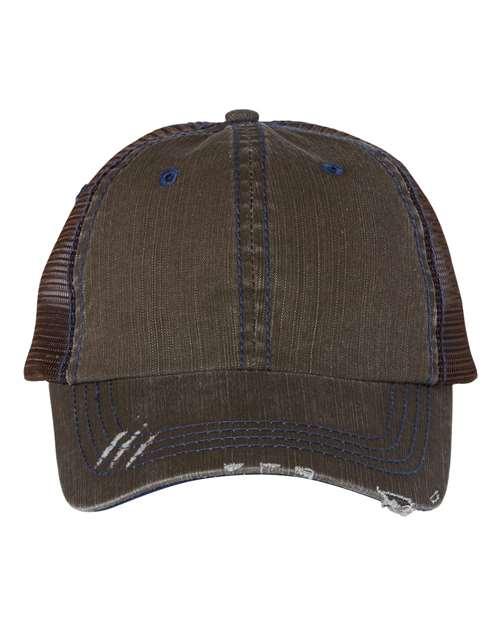 Mega Cap Herringbone Trucker Cap 6990 - Dresses Max