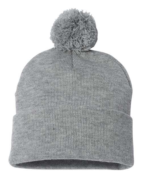 Sportsman Pom-Pom 12" Knit Beanie SP15 - Dresses Max