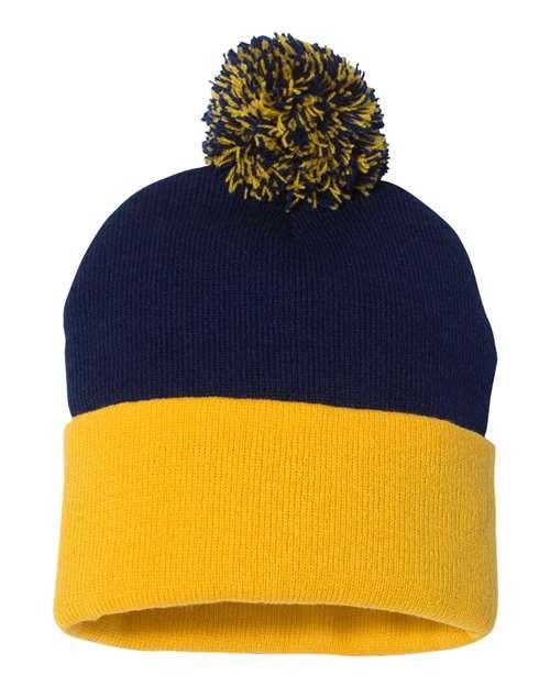 Sportsman Pom-Pom 12" Knit Beanie SP15 - Dresses Max