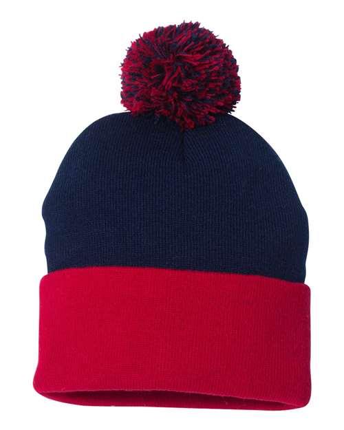 Sportsman Pom-Pom 12" Knit Beanie SP15 - Dresses Max