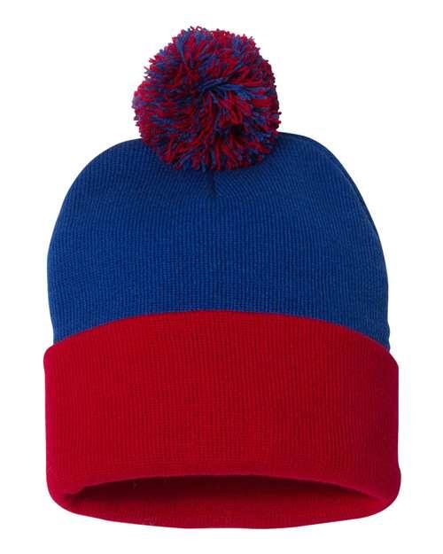 Sportsman Pom-Pom 12" Knit Beanie SP15 - Dresses Max