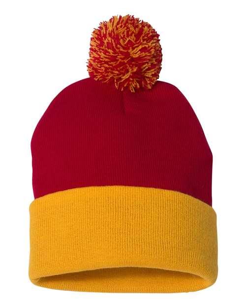 Sportsman Pom-Pom 12" Knit Beanie SP15 - Dresses Max