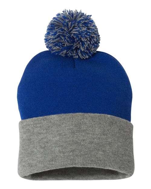 Sportsman Pom-Pom 12" Knit Beanie SP15 - Dresses Max