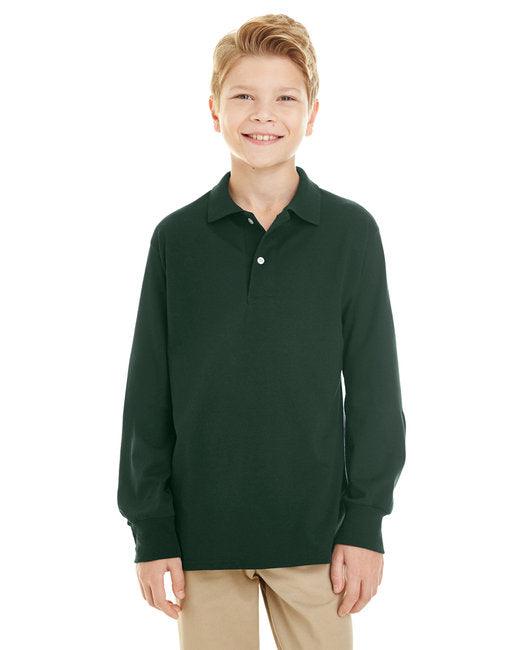 Jerzees Youth SpotShield Long-Sleeve Jersey Polo 437YL - Dresses Max