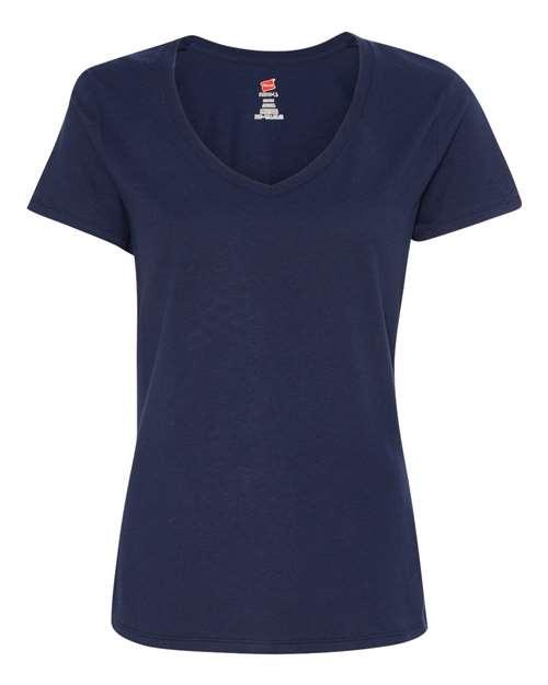 Hanes Perfect-T Women’s V-Neck T-Shirt S04V - Dresses Max