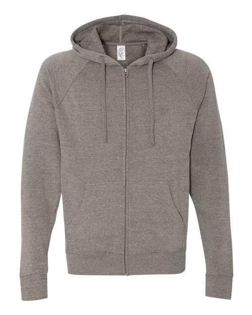 Independent Trading Co. Special Blend Raglan Full-Zip Hooded Sweatshirt PRM33SBZ - Dresses Max