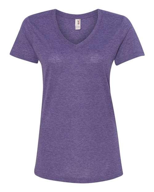 Anvil Women's Featherweight V-Neck T-Shirt 392 - Dresses Max