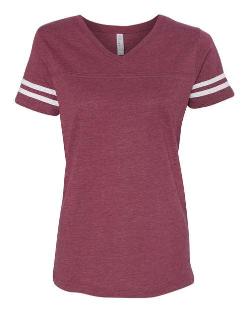 LAT Women's Football V-Neck Fine Jersey Tee 3537 - Dresses Max