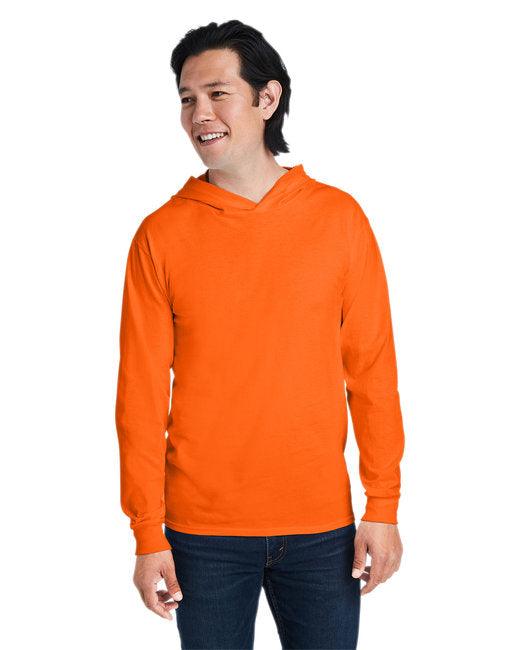 Fruit of the Loom Men's HD Cotton Jersey Hooded T-Shirt 4930LSH - Dresses Max