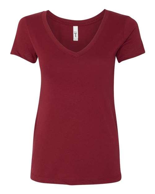 Next Level Women's Ideal V-Neck T-Shirt 1540 - Dresses Max