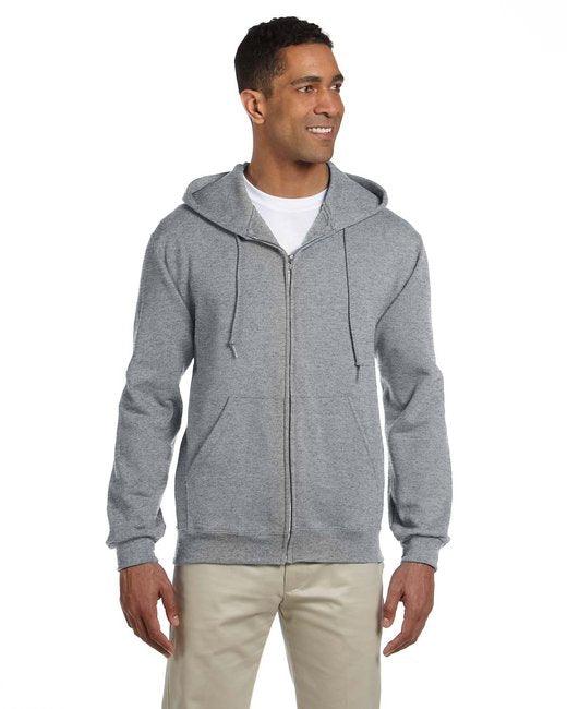 Jerzees Adult 9.5 oz., Super Sweats NuBlend Fleece Full-Zip Hooded Sweatshirt 4999 - Dresses Max