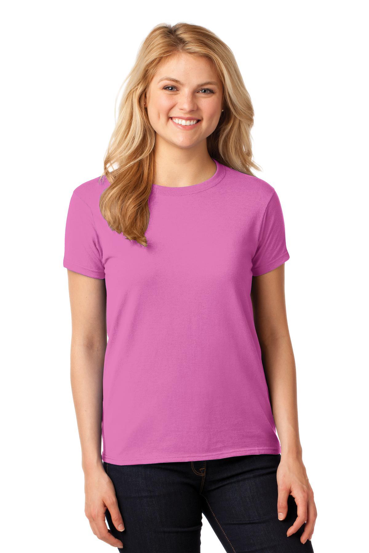Gildan Ladies Heavy Cotton 100% Cotton T-Shirt. 5000L - Dresses Max
