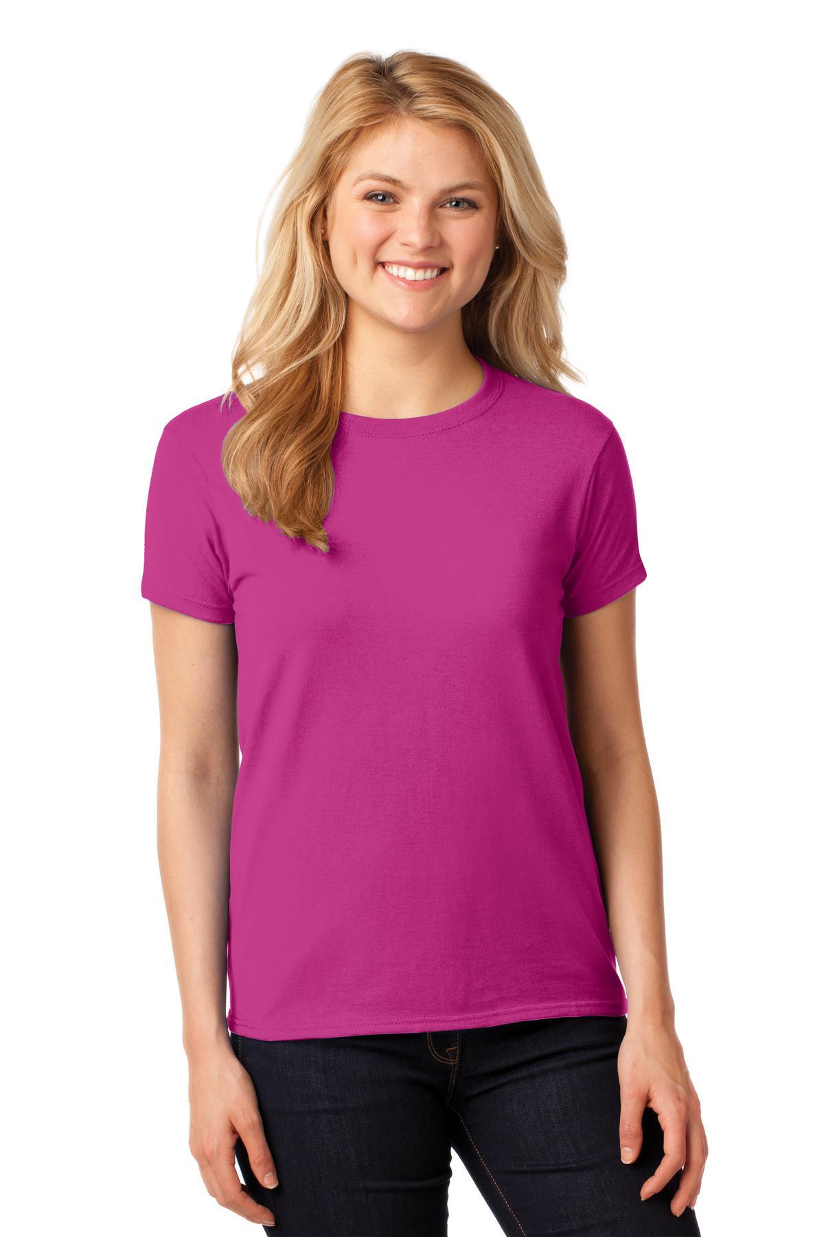 Gildan Ladies Heavy Cotton 100% Cotton T-Shirt. 5000L - Dresses Max