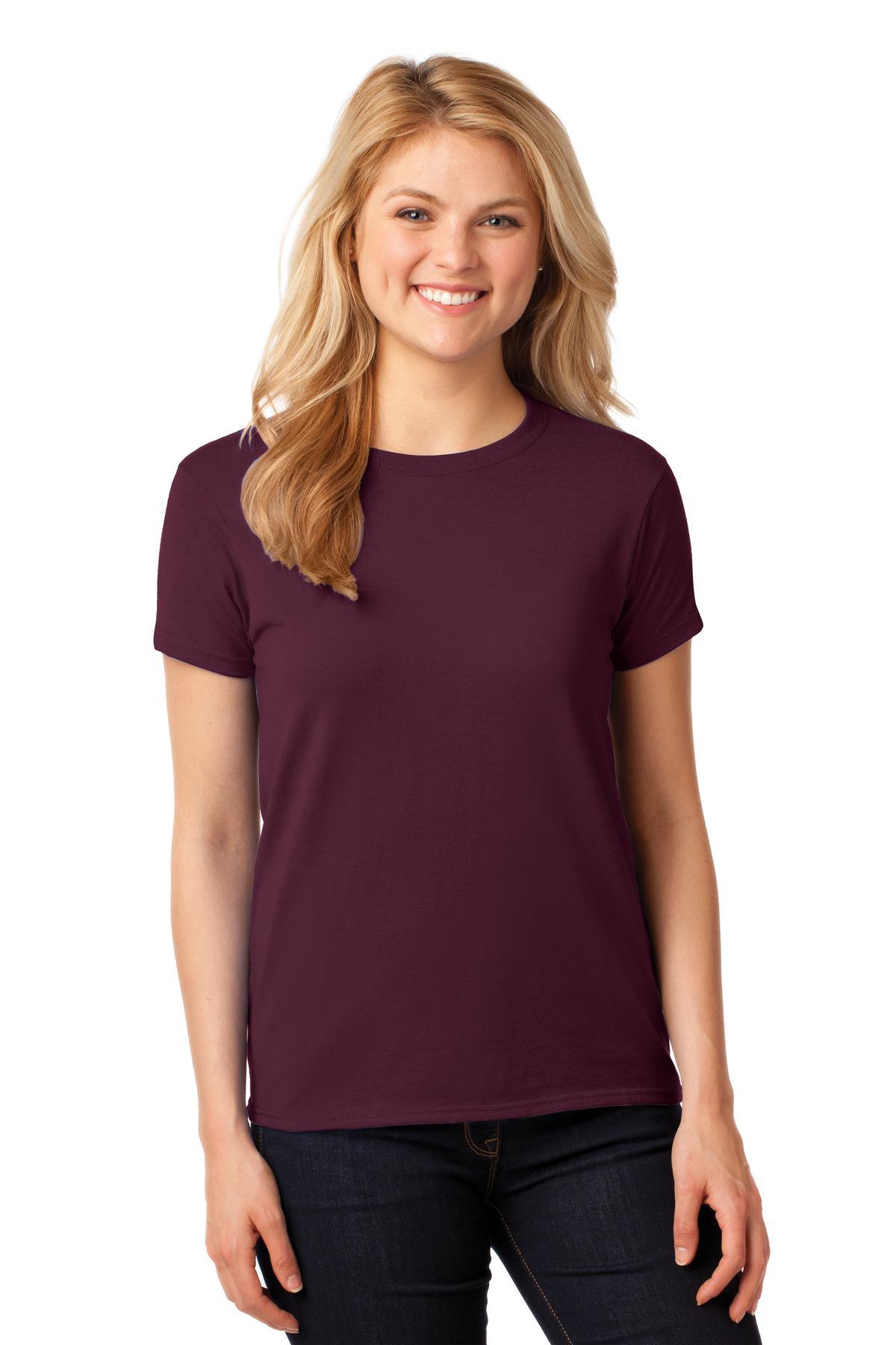 Gildan Ladies Heavy Cotton 100% Cotton T-Shirt. 5000L - Dresses Max