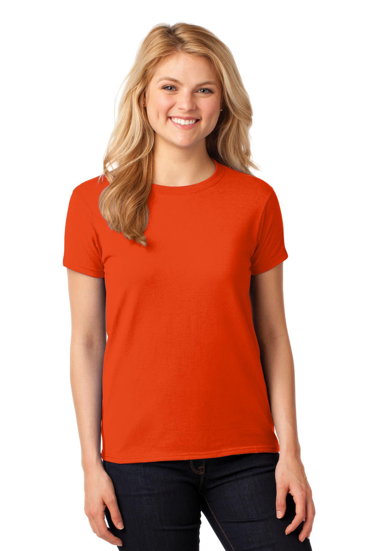 Gildan Ladies Heavy Cotton 100% Cotton T-Shirt. 5000L - Dresses Max