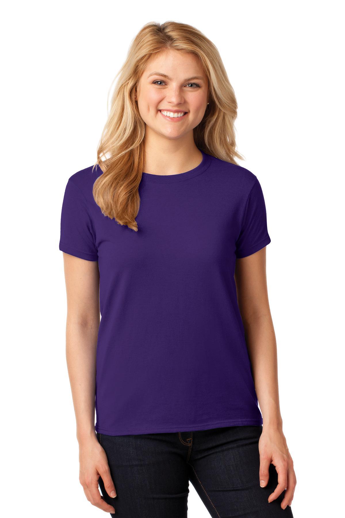 Gildan Ladies Heavy Cotton 100% Cotton T-Shirt. 5000L - Dresses Max