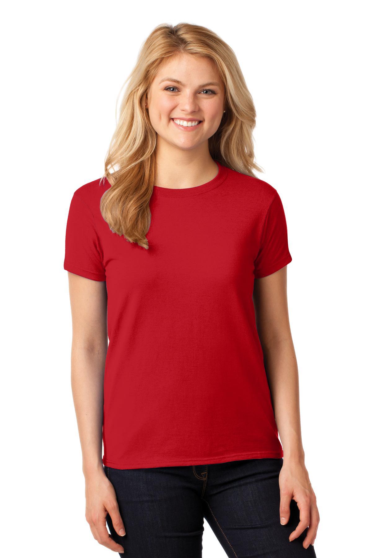 Gildan Ladies Heavy Cotton 100% Cotton T-Shirt. 5000L - Dresses Max