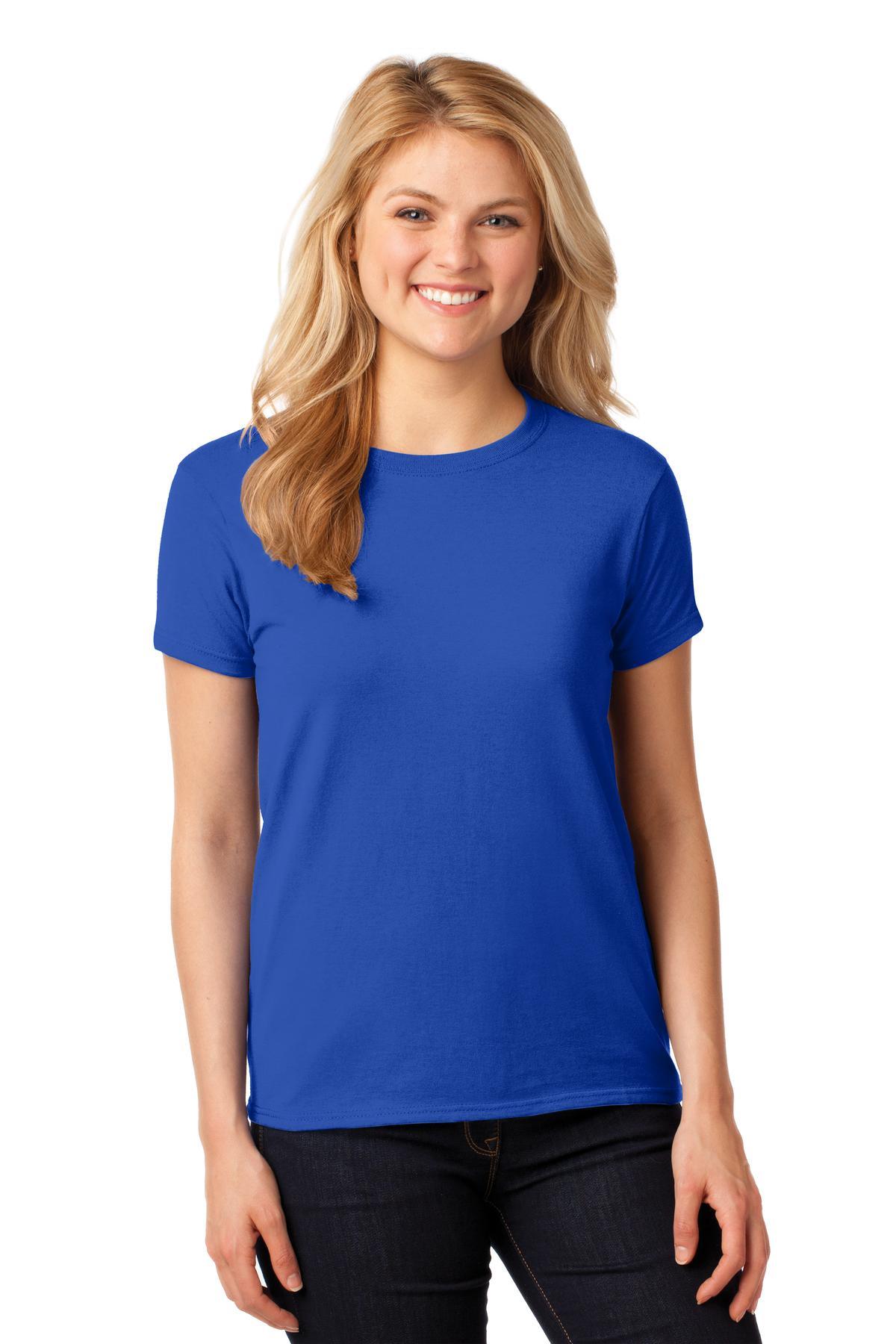 Gildan Ladies Heavy Cotton 100% Cotton T-Shirt. 5000L - Dresses Max