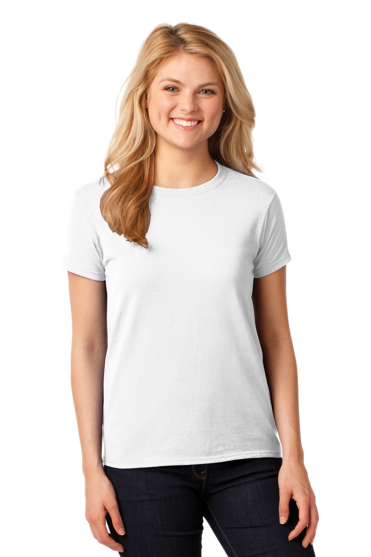 Gildan Ladies Heavy Cotton 100% Cotton T-Shirt. 5000L - Dresses Max