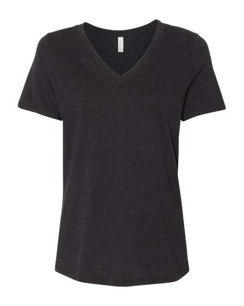 BELLA + CANVAS Women's Relaxed Heather CVC V-Neck Tee 6405CVC - Dresses Max