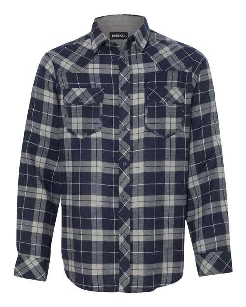 Burnside Yarn-Dyed Long Sleeve Flannel Shirt 8210 - Dresses Max