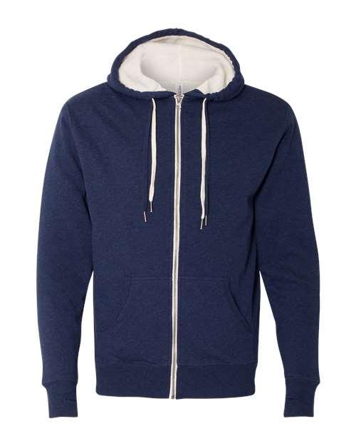 Independent Trading Co. Sherpa-Lined Hooded Sweatshirt EXP90SHZ - Dresses Max