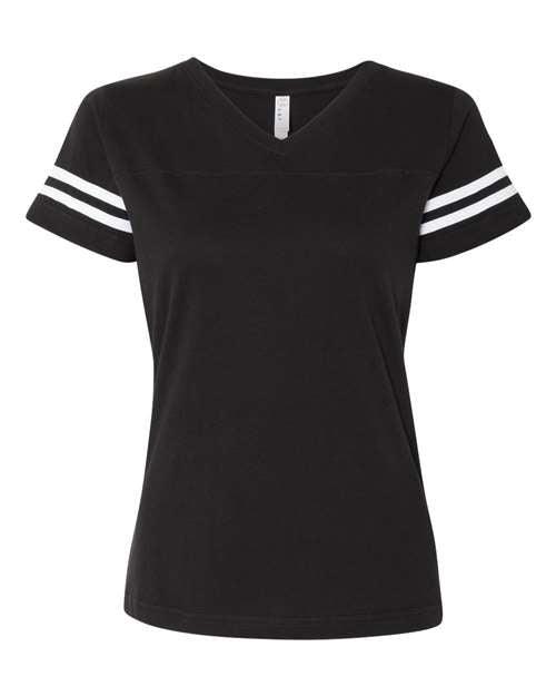 LAT Women's Football V-Neck Fine Jersey Tee 3537 - Dresses Max