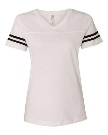 LAT Women's Football V-Neck Fine Jersey Tee 3537 - Dresses Max