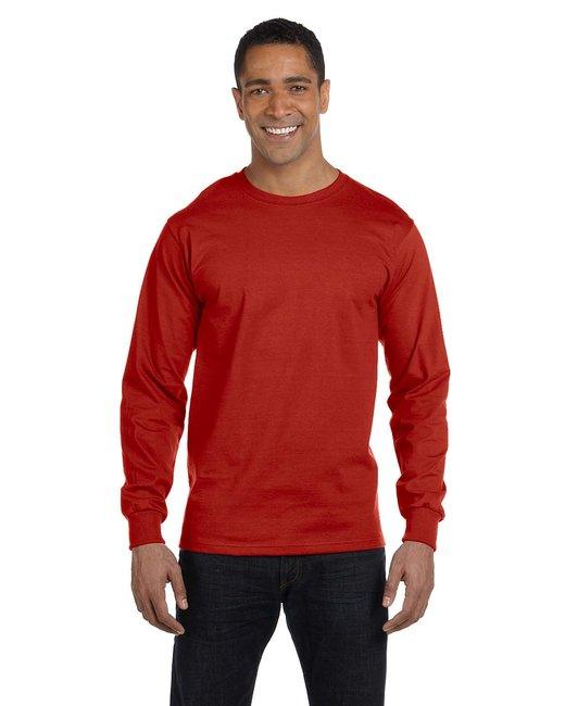 Hanes Adult Long-Sleeve Beefy-T® 5186 - Dresses Max