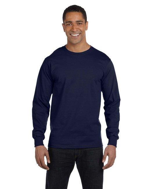 Hanes Adult Long-Sleeve Beefy-T® 5186 - Dresses Max
