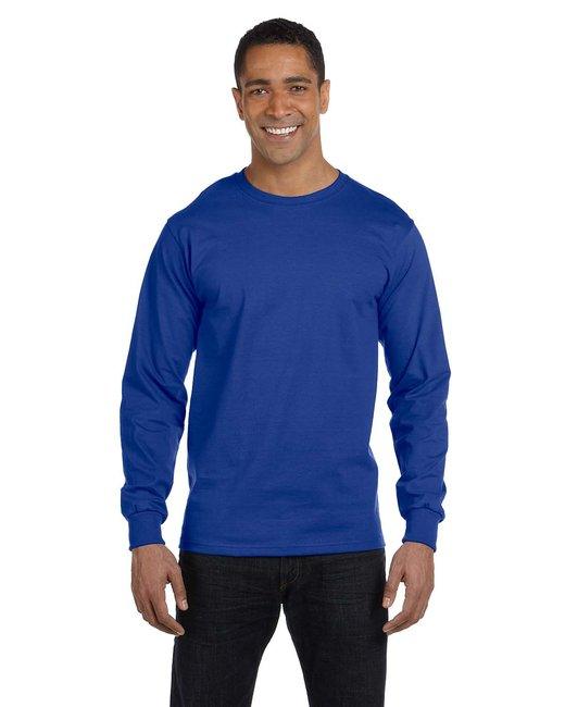Hanes Adult Long-Sleeve Beefy-T® 5186 - Dresses Max