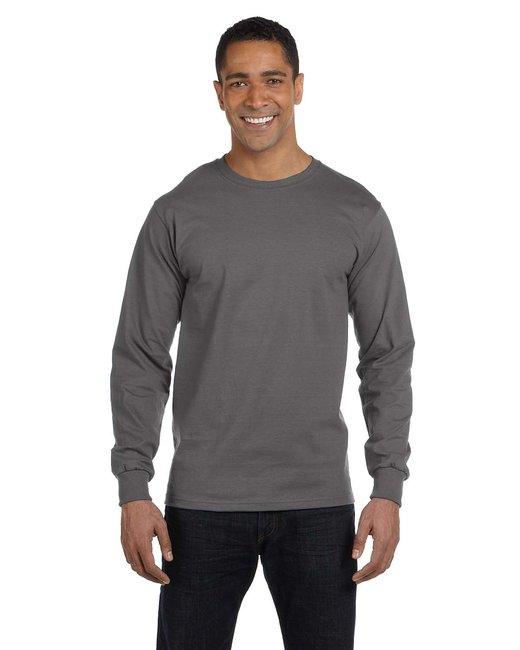 Hanes Adult Long-Sleeve Beefy-T® 5186 - Dresses Max