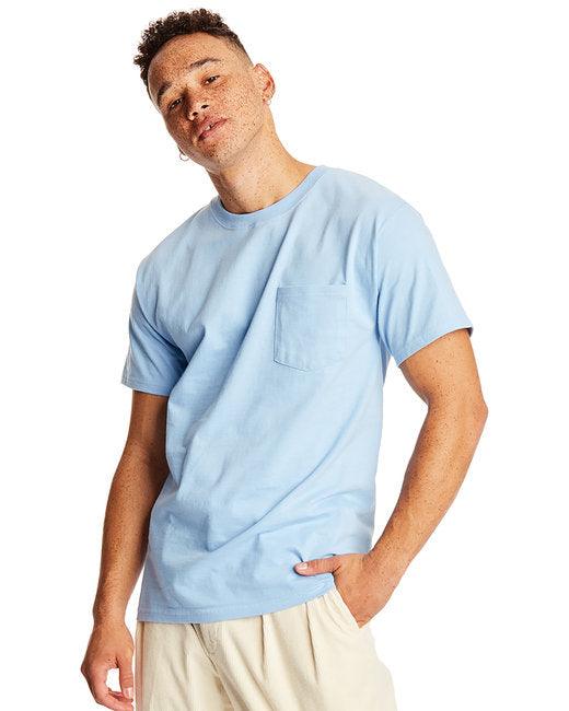 Hanes Adult Beefy-T with Pocket 5190P - Dresses Max