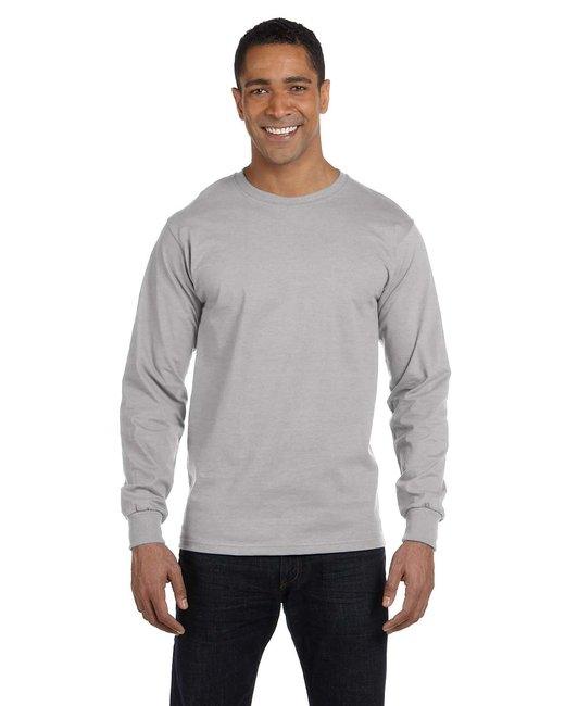 Hanes Men's 5.2 oz. ComfortSoft® Cotton Long-Sleeve T-Shirt 5286 - Dresses Max
