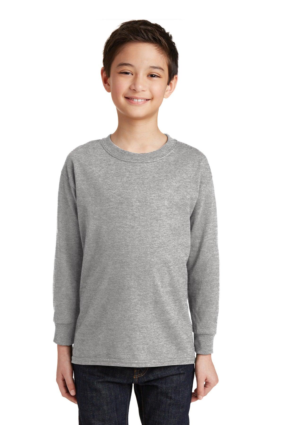 Gildan Youth Heavy Cotton 100% Cotton Long Sleeve T-Shirt. 5400B - Dresses Max