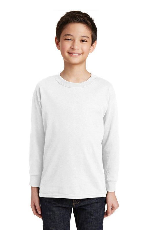 Gildan Youth Heavy Cotton 100% Cotton Long Sleeve T-Shirt. 5400B - Dresses Max