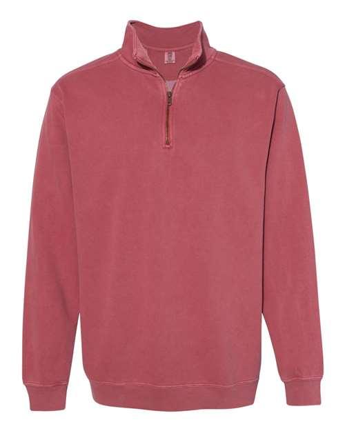 Comfort Colors Garment-Dyed Quarter Zip Sweatshirt 1580 - Dresses Max