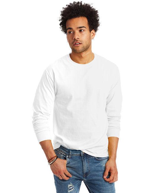 Hanes Unisex 6.1 oz. Tagless Long-Sleeve T-Shirt 5586 - Dresses Max
