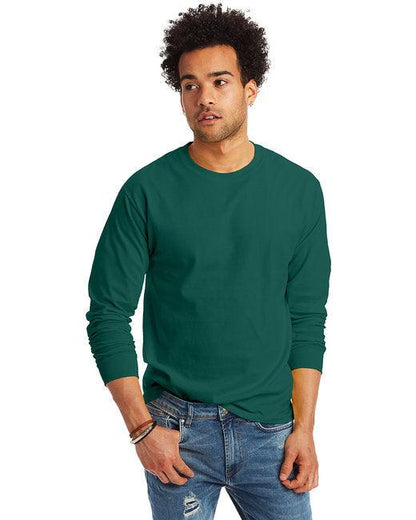 Hanes Unisex 6.1 oz. Tagless Long-Sleeve T-Shirt 5586 - Dresses Max