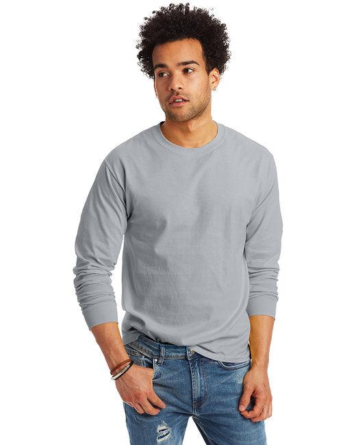 Hanes Unisex 6.1 oz. Tagless Long-Sleeve T-Shirt 5586 - Dresses Max