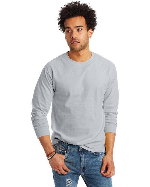 Hanes Unisex 6.1 oz. Tagless Long-Sleeve T-Shirt 5586 - Dresses Max