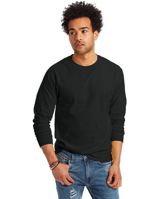 Hanes Unisex 6.1 oz. Tagless Long-Sleeve T-Shirt 5586 - Dresses Max