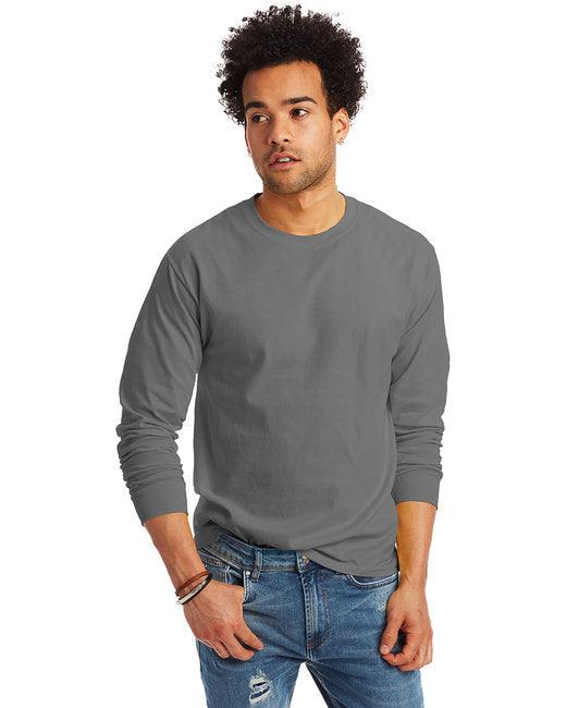 Hanes Unisex 6.1 oz. Tagless Long-Sleeve T-Shirt 5586 - Dresses Max