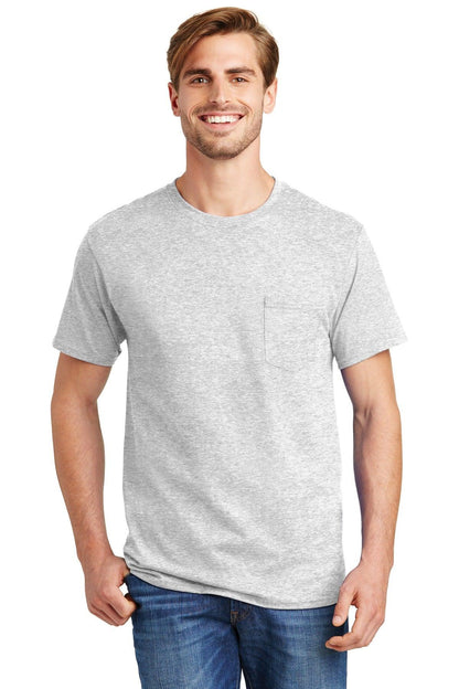 Hanes - Authentic 100% Cotton T-Shirt with Pocket. 5590 - Dresses Max