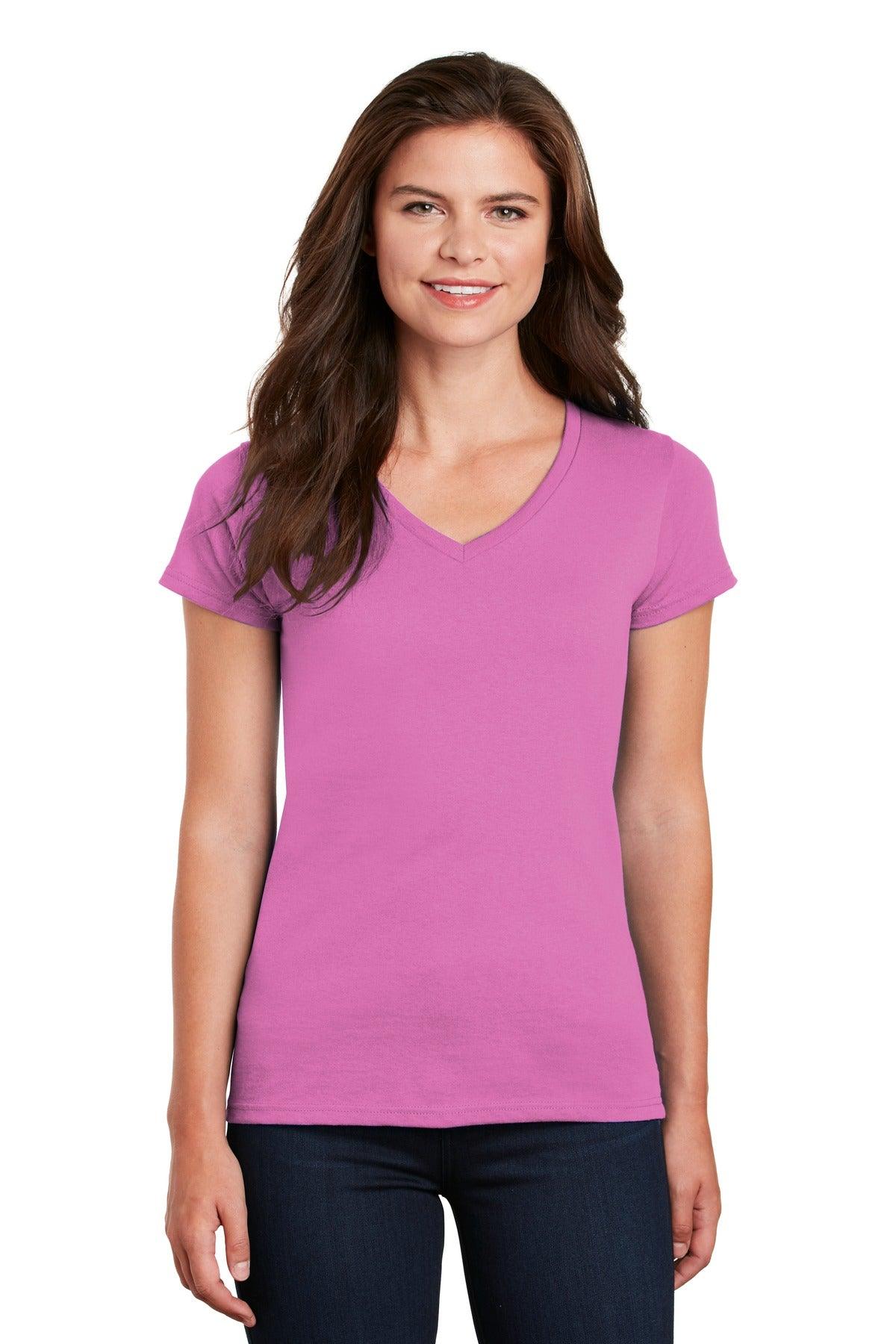 Gildan Ladies Heavy Cotton 100% Cotton V-Neck T-Shirt. 5V00L - Dresses Max