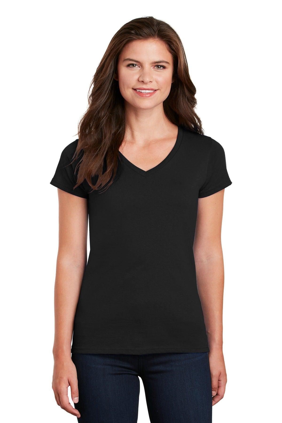 Gildan Ladies Heavy Cotton 100% Cotton V-Neck T-Shirt. 5V00L - Dresses Max