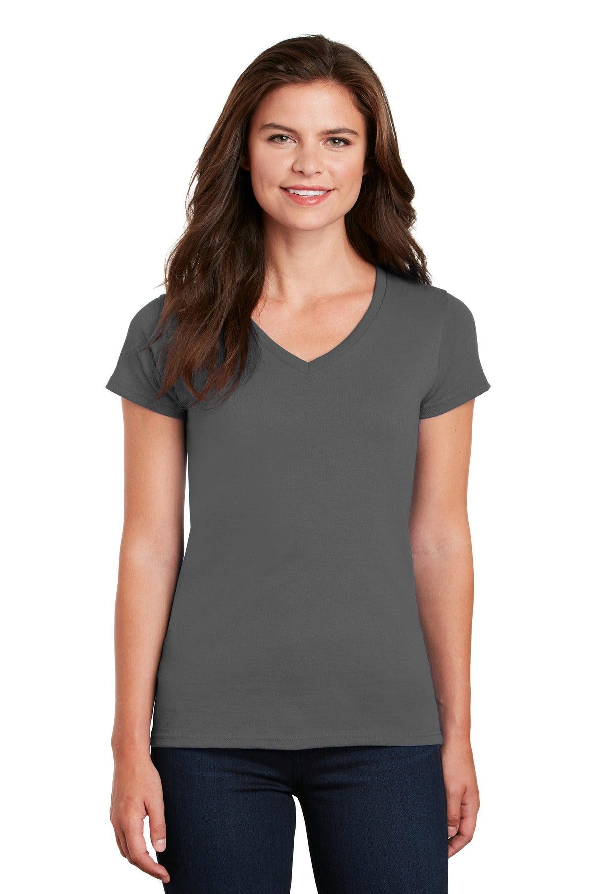 Gildan Ladies Heavy Cotton 100% Cotton V-Neck T-Shirt. 5V00L - Dresses Max